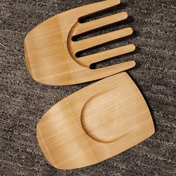 Pampered chef set of bamboo salad servers - Picture 2 of 3